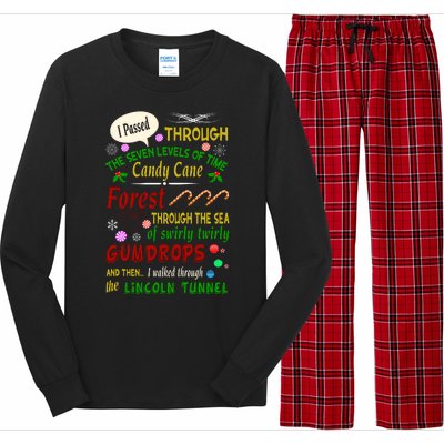 Buddy Funny Elf Christmas Candy Cane Forest, Sea Of Swirly Twirly Gum Drops, An Long Sleeve Pajama Set