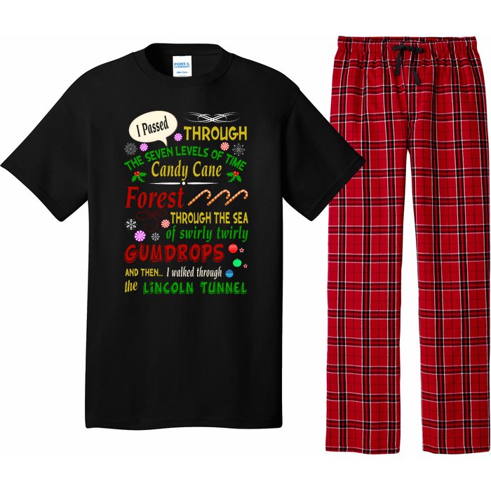 Buddy Funny Elf Christmas Candy Cane Forest, Sea Of Swirly Twirly Gum Drops, An Pajama Set