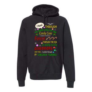 Buddy Funny Elf Christmas Candy Cane Forest, Sea Of Swirly Twirly Gum Drops, An Premium Hoodie