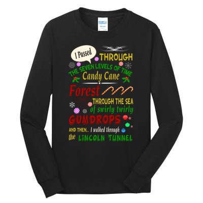 Buddy Funny Elf Christmas Candy Cane Forest, Sea Of Swirly Twirly Gum Drops, An Tall Long Sleeve T-Shirt