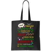 Buddy Funny Elf Christmas Candy Cane Forest, Sea Of Swirly Twirly Gum Drops, An Tote Bag