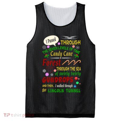 Buddy Funny Elf Christmas Candy Cane Forest, Sea Of Swirly Twirly Gum Drops, An Mesh Reversible Basketball Jersey Tank