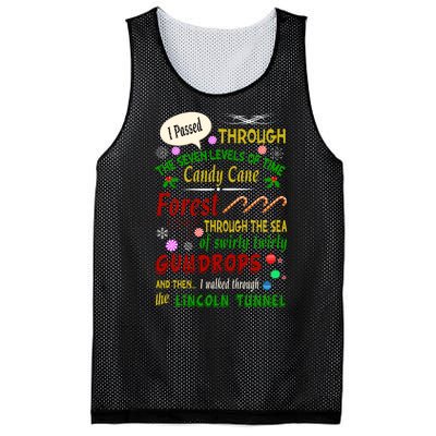 Buddy Funny Elf Christmas Candy Cane Forest, Sea Of Swirly Twirly Gum Drops, An Mesh Reversible Basketball Jersey Tank