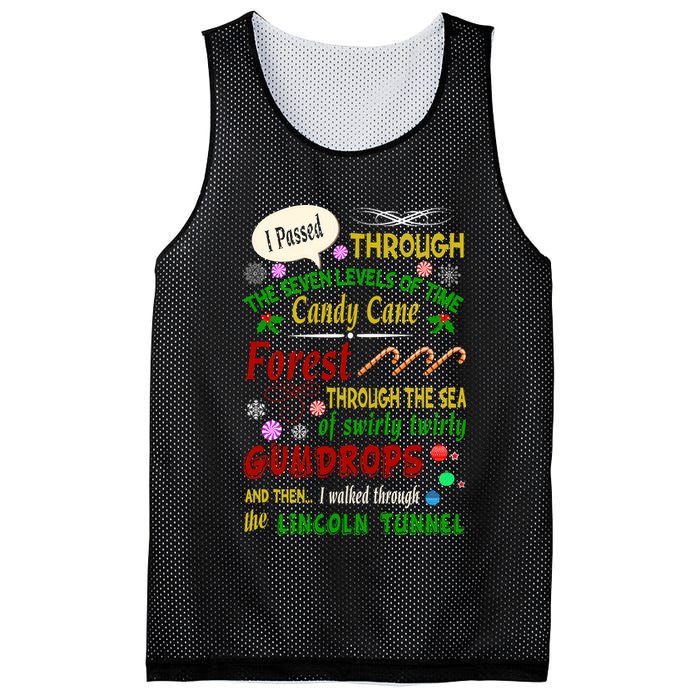 Buddy Funny Elf Christmas Candy Cane Forest, Sea Of Swirly Twirly Gum Drops, An Mesh Reversible Basketball Jersey Tank