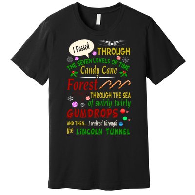 Buddy Funny Elf Christmas Candy Cane Forest, Sea Of Swirly Twirly Gum Drops, An Premium T-Shirt