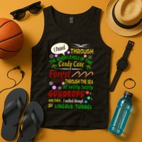 Buddy Funny Elf Christmas Candy Cane Forest, Sea Of Swirly Twirly Gum Drops, An Tank Top