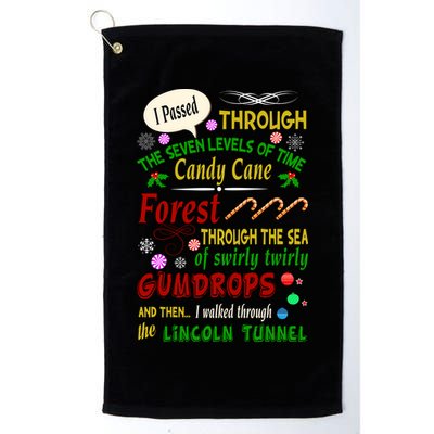 Buddy Funny Elf Christmas Candy Cane Forest, Sea Of Swirly Twirly Gum Drops, An Golf Towel