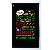 Buddy Funny Elf Christmas Candy Cane Forest, Sea Of Swirly Twirly Gum Drops, An Golf Towel