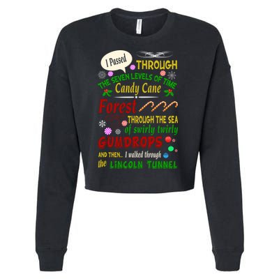 Buddy Funny Elf Christmas Candy Cane Forest, Sea Of Swirly Twirly Gum Drops, An Cropped Pullover Crew