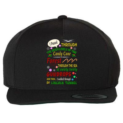 Buddy Funny Elf Christmas Candy Cane Forest, Sea Of Swirly Twirly Gum Drops, An Wool Snapback Cap