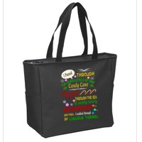 Buddy Funny Elf Christmas Candy Cane Forest, Sea Of Swirly Twirly Gum Drops, An Zip Tote Bag