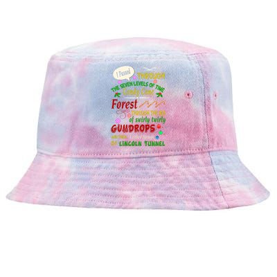 Buddy Funny Elf Christmas Candy Cane Forest, Sea Of Swirly Twirly Gum Drops, An Tie-Dyed Bucket Hat