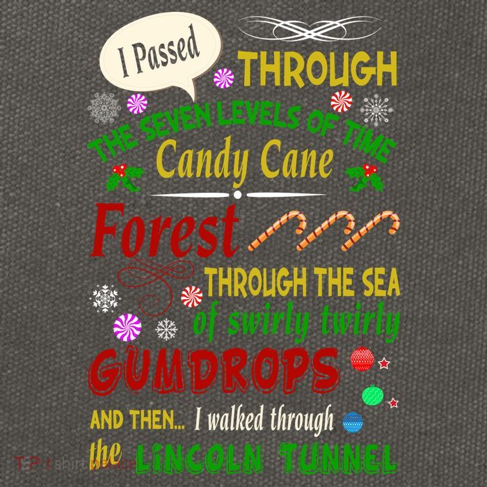 Buddy Funny Elf Christmas Candy Cane Forest, Sea Of Swirly Twirly Gum Drops, An Cotton Canvas Backpack