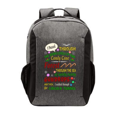 Buddy Funny Elf Christmas Candy Cane Forest, Sea Of Swirly Twirly Gum Drops, An Vector Backpack