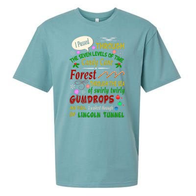 Buddy Funny Elf Christmas Candy Cane Forest, Sea Of Swirly Twirly Gum Drops, An Sueded Cloud Jersey T-Shirt