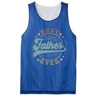 Best Father Ever FatherS Day Father Funny Gift Vintage Emblem Cool Gift Mesh Reversible Basketball Jersey Tank