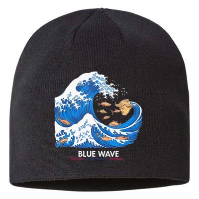 Big Fish Eat Little Fish Trump Hair Sustainable Beanie