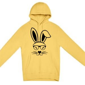 Bunny Face Easter Day Sunglasses Carrot For Premium Pullover Hoodie