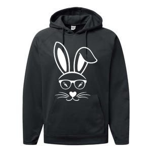 Bunny Face Easter Day Sunglasses Carrot For Performance Fleece Hoodie