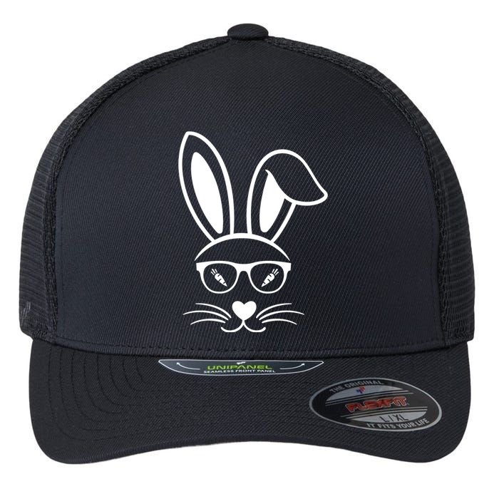 Bunny Face Easter Day Sunglasses Carrot For Flexfit Unipanel Trucker Cap