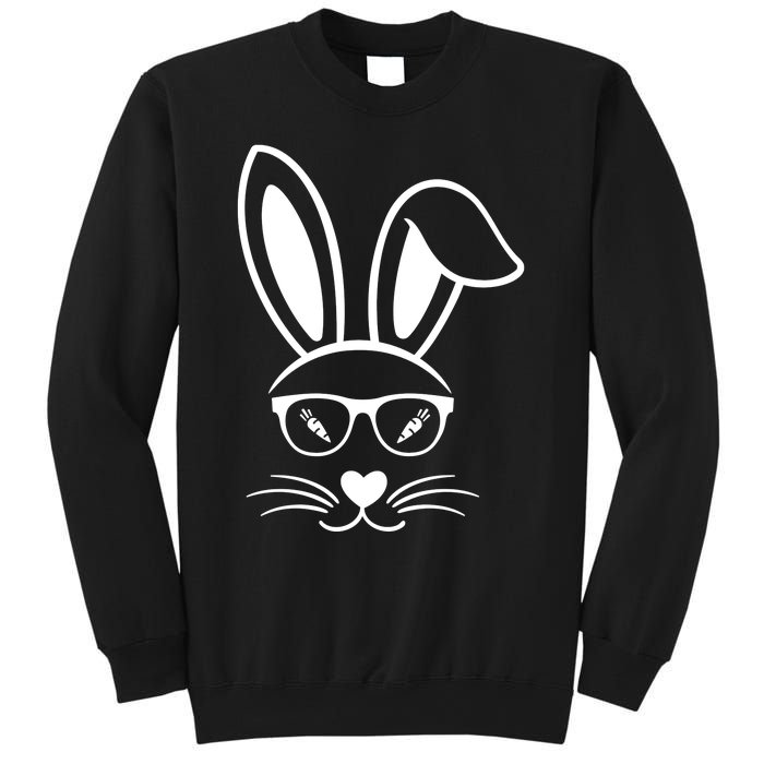 Bunny Face Easter Day Sunglasses Carrot For Sweatshirt