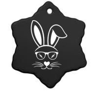 Bunny Face Easter Day Sunglasses Carrot For Ceramic Star Ornament