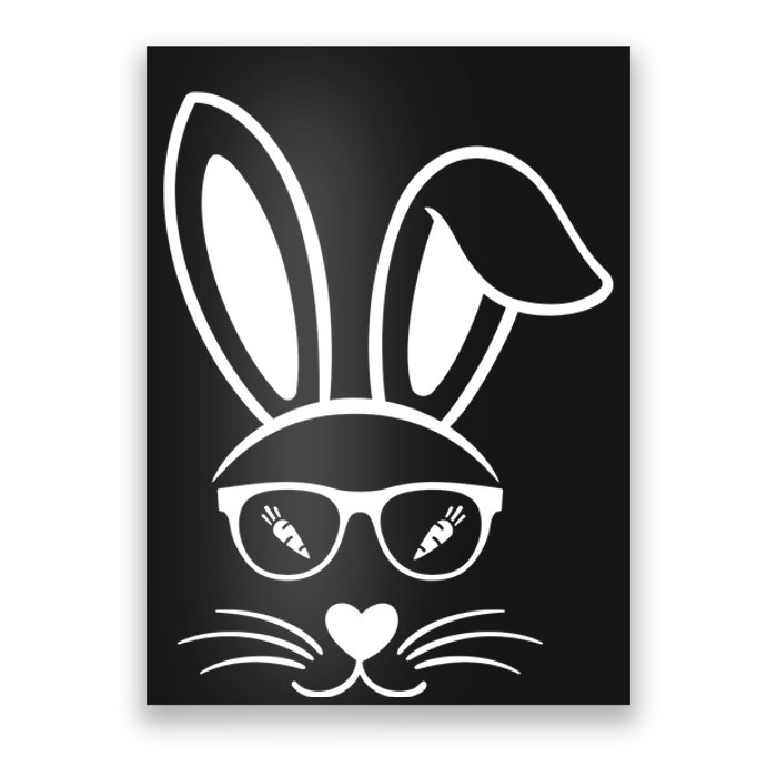 Bunny Face Easter Day Sunglasses Carrot For Poster