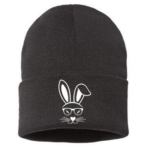 Bunny Face Easter Day Sunglasses Carrot For Sustainable Knit Beanie