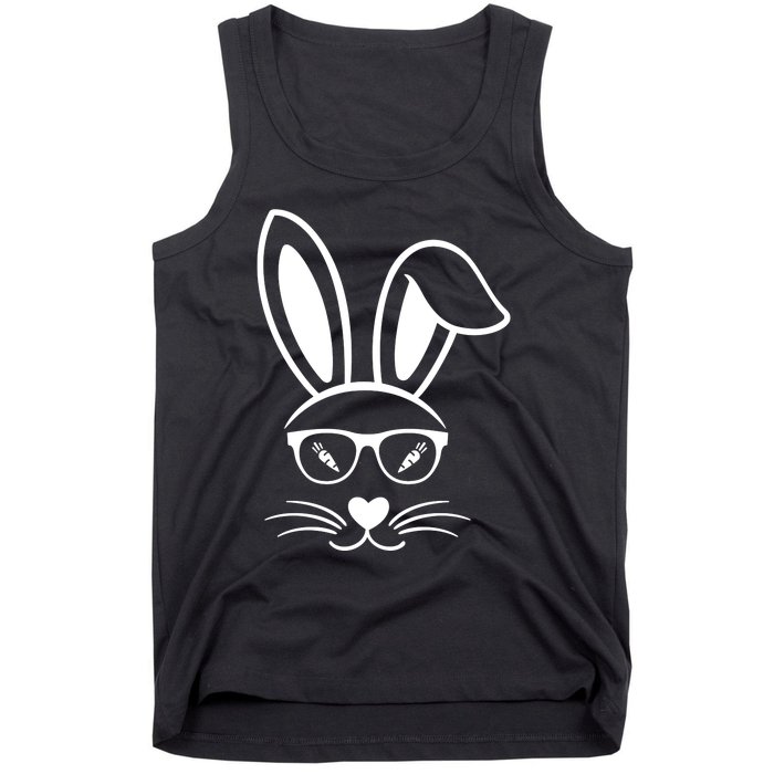 Bunny Face Easter Day Sunglasses Carrot For Tank Top