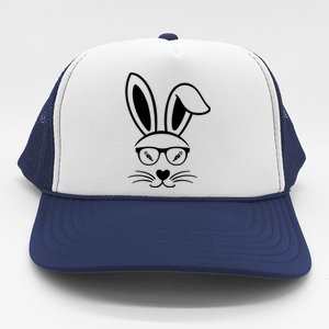 Bunny Face Easter Day Sunglasses Carrot For Trucker Hat