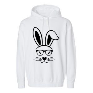 Bunny Face Easter Day Sunglasses Carrot For Garment-Dyed Fleece Hoodie