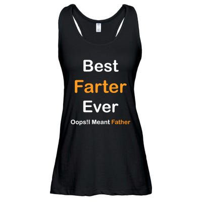 Best Farter Ever Oops I Meant Father tee,Funny Father's Day Ladies Essential Flowy Tank