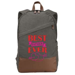 Best Father Ever Cotton Canvas Backpack