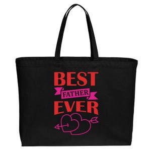 Best Father Ever Cotton Canvas Jumbo Tote