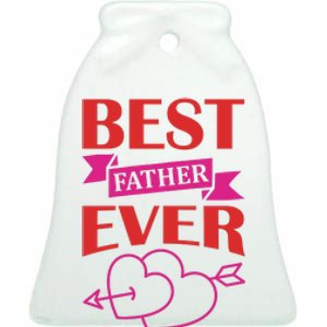 Best Father Ever Ceramic Bell Ornament