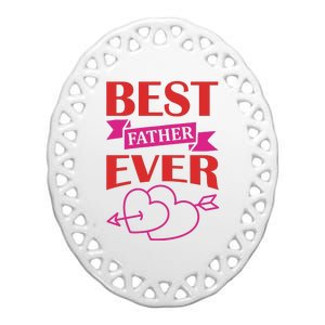 Best Father Ever Ceramic Oval Ornament