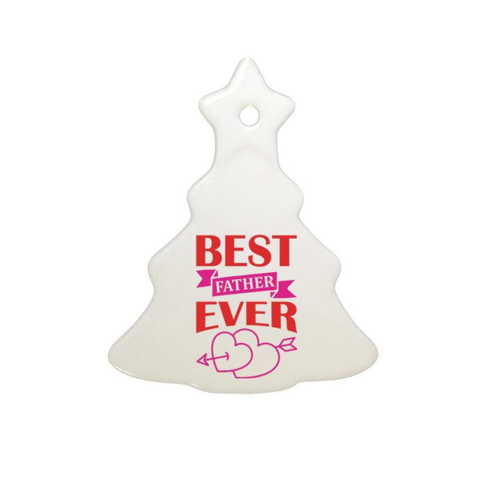 Best Father Ever Ceramic Tree Ornament