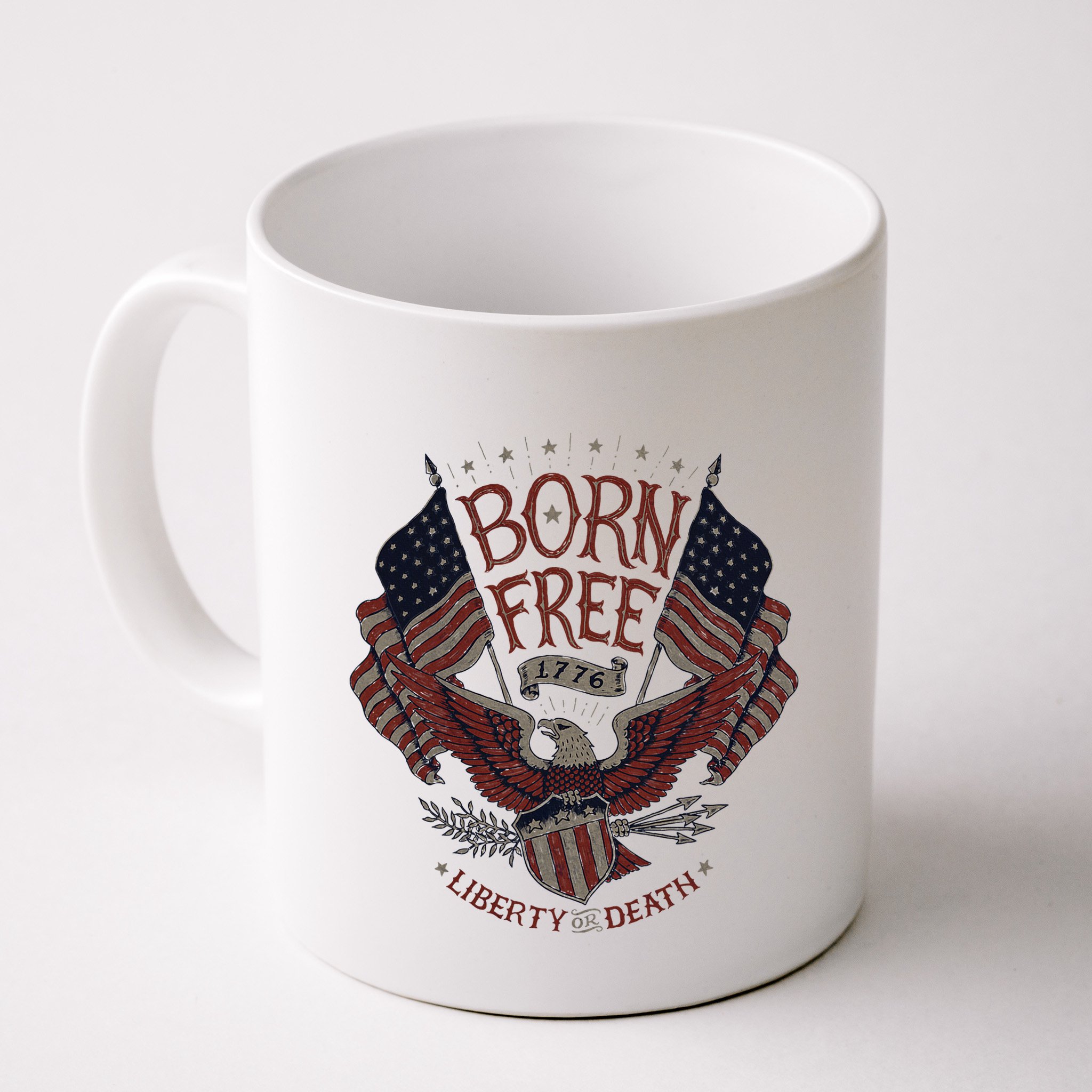 Born Free Eagle American Flag 1776 4th Of July Usa Mug