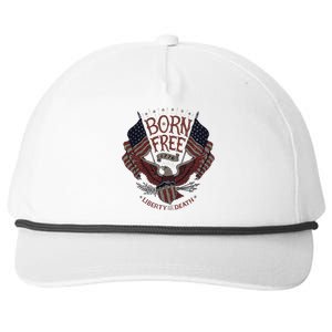 Born Free Eagle American Flag 1776 4th Of July Usa Snapback Five-Panel Rope Hat