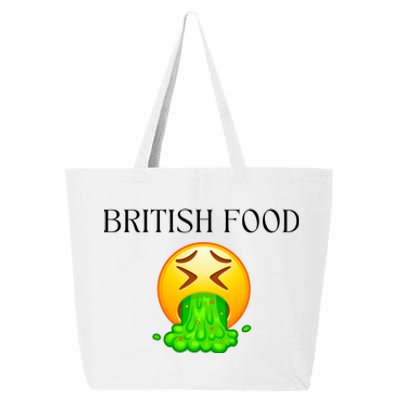 British Food Emoji Vomiting 25L Jumbo Tote