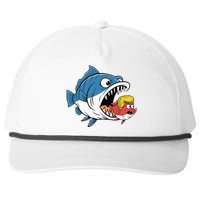 Big Fish Eat Little Fish Trump Hair Blue Wave Snapback Five-Panel Rope Hat