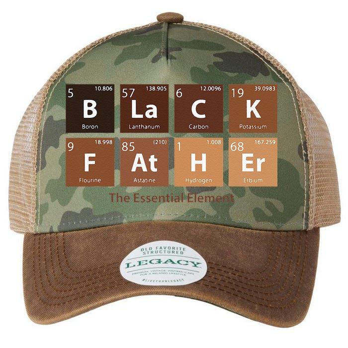 Black Father Essential Element Father's Day Funny Black Dad Legacy Tie Dye Trucker Hat