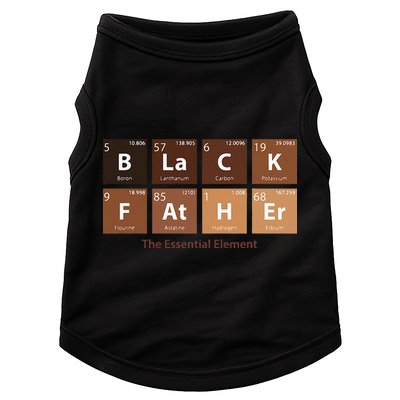 Black Father Essential Element Father's Day Funny Black Dad Doggie Tank