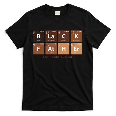 Black Father Essential Element Father's Day Funny Black Dad T-Shirt