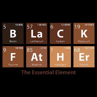 Black Father Essential Element Father's Day Funny Black Dad T-Shirt