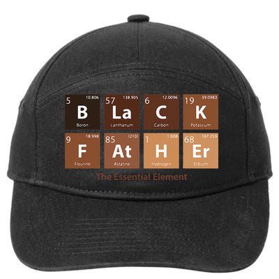 Black Father Essential Element Father's Day Funny Black Dad 7-Panel Snapback Hat