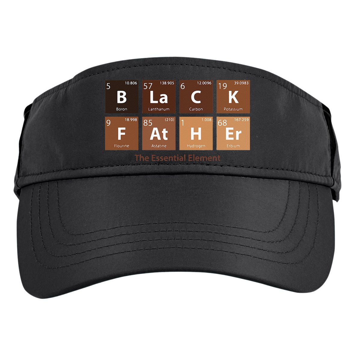 Black Father Essential Element Father's Day Funny Black Dad Adult Drive Performance Visor
