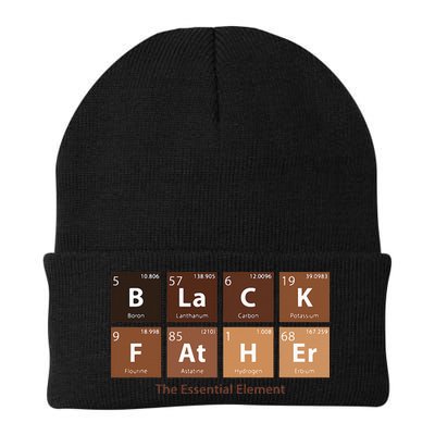 Black Father Essential Element Father's Day Funny Black Dad Beanie