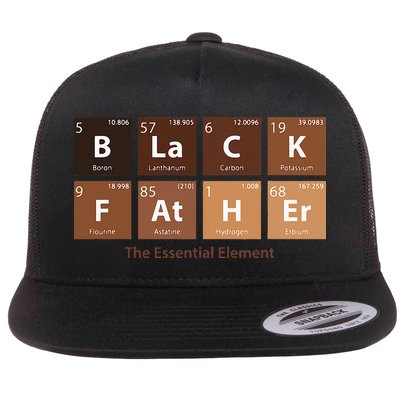 Black Father Essential Element Father's Day Funny Black Dad Flatbill Hat