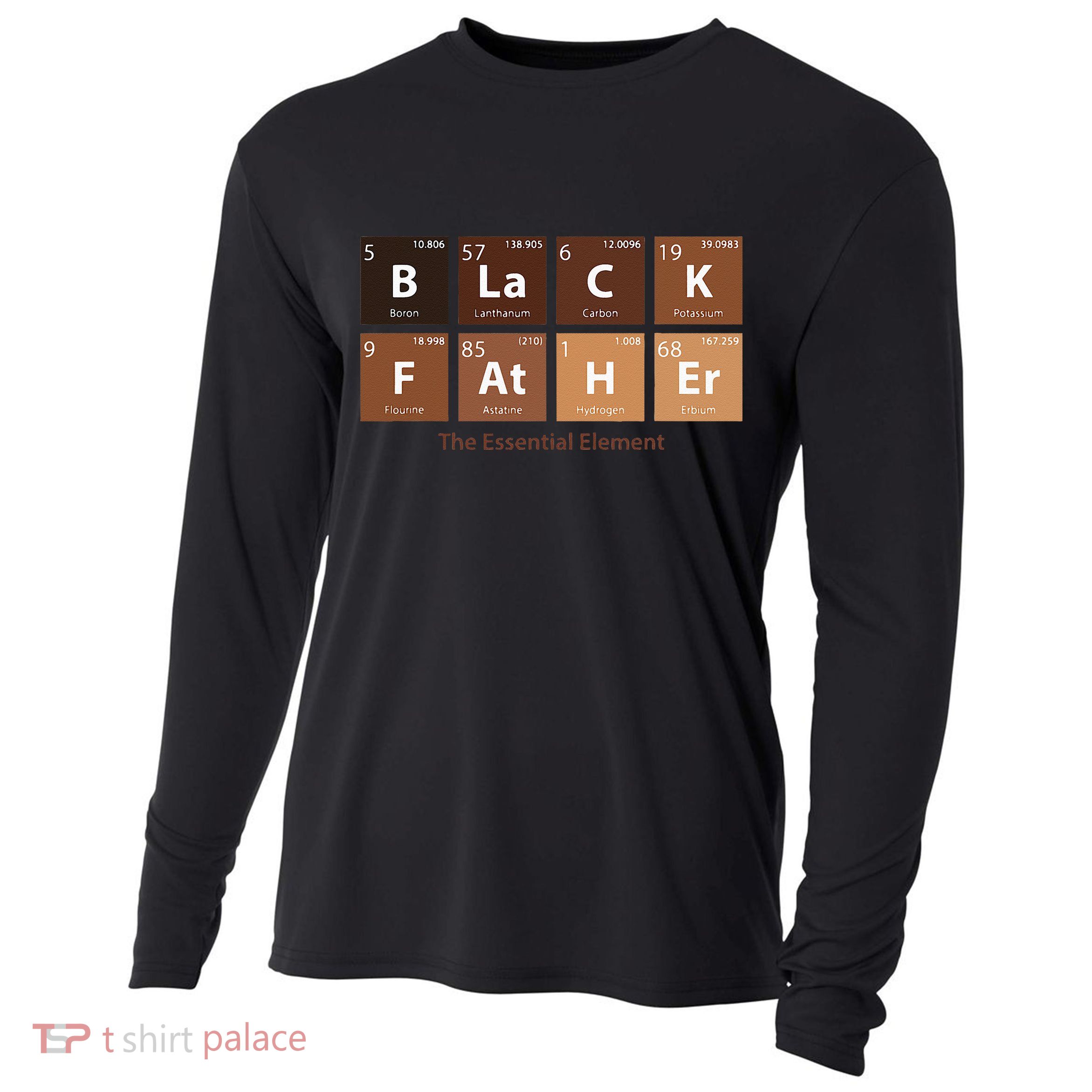 Black Father Essential Element Father's Day Funny Black Dad Cooling Performance Long Sleeve Crew